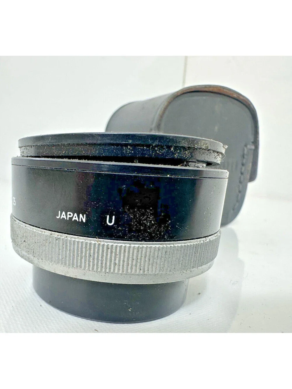 Vintage Canon Extension Tube FD 25 Macro Close Up Ring w/ Leather Case Japan